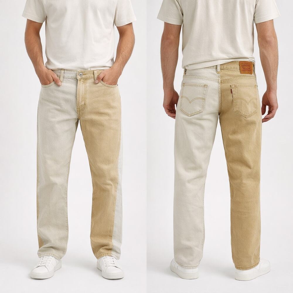 Levi’s 501 Two Tone Jeans W36 L32 Color Block Straight Leg Denim